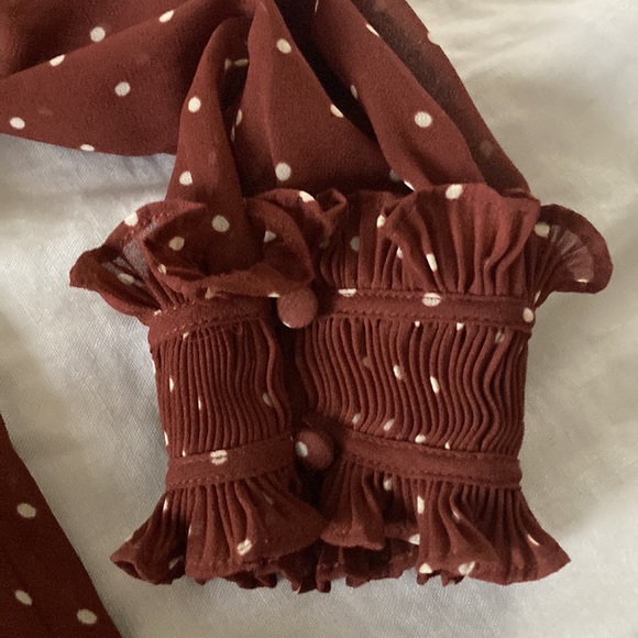 Sezane Eve polka dot pleated dress - Picture 4 of 7